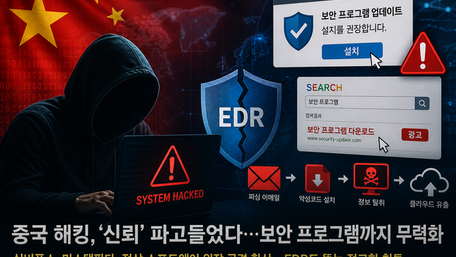 중국 해킹조직, 정상 프로그램으로 위장해 한국 기업 파고들다…보안 프로그램까지 무력화하는 ‘신뢰 침투형’ 공격에 경계 커진다